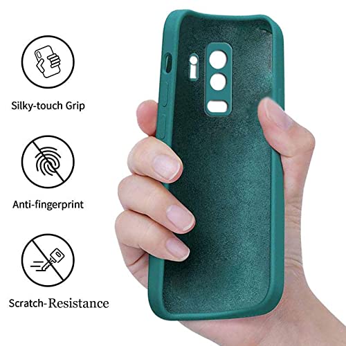 Image of A rtistque Liquid TPU Silicone Matte Shockproof Flexible with Camera Protection Soft Back Cover Case for Samsung S9 Plus - Dark Green