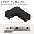 iBirdie Outdoor Patio Furniture Cover fit 100" x 130", 99" x 128", 98" x 126" L-Shaped Sectional Sofa, Waterproof Weatherproof Heavy Duty 600D Garden Cover for Outside L Shape Couch