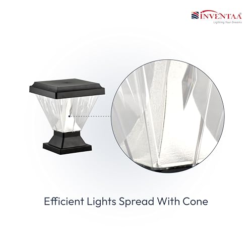 Image of INVENTAA Chiti Sky 12W LED 3-in-1 Color (Warm, Neutral, Cool) Light for Home Gate | Rustproof Gate Lamps for Outdoor Compound, Garden, Patio Piller Lights Gate Lights for Outdoor Waterproof
