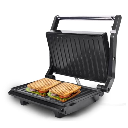 Sheffield Classic Non-Stick Sandwich Grill & Toaster Griller | Non-Stick Fixed Grill Plates | 180° Open, LED Indicator | Adjustable Height Control for Perfect Grilling | Best For Gifting