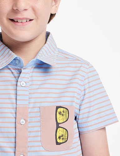 Image of Amazon Brand - Symbol Boy's Striped Regular Fit Shirt
