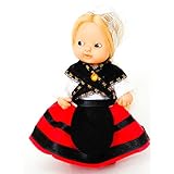  Folk Artesanía Vestido y complementos Regional típico Asturiana Asturias muñeca Barriguitas de Famosa. Fabricado en España Muñeca no incluida