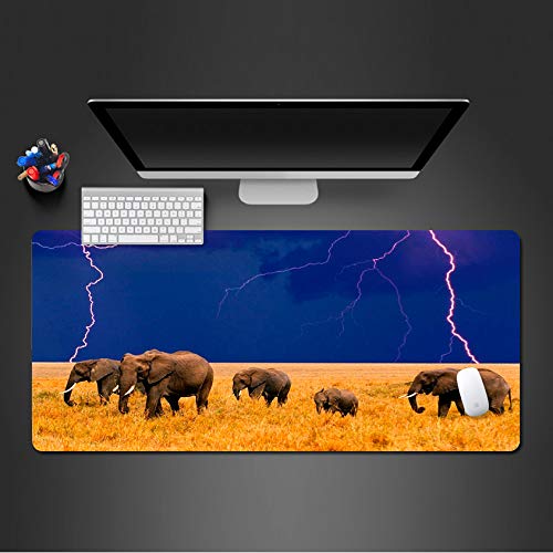 Preisvergleich Produktbild Sxkdyax Mauspad Afrikanischer Elefant Mauspad für ultradünne Tastatur Büro Computer Spiel Pad Spieler Beistelltisch mats-90CMX40CM