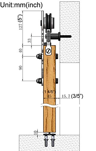 Diyhd Tsq72 10Ftd Ornate Roller Hardware Interior Barn Black Sliding Track 2, Double Door Kit #TOP6