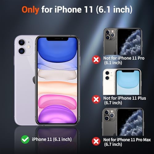 SUPFINE for iPhone 11 Case, [10 FT Military Dropproof] [Dual Layer Structure Protection] Non-Slip Heavy Duty Shockproof Phone Case,Black