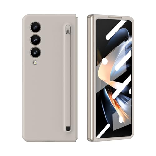 Coque Galaxy Z Fold 4 ultra-fine avec support S Pen et protection d'écran intégrée gris