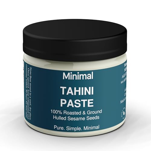 Image of Minimal Pure White Tahini Paste, 125g, Smooth Creamy Sesame Seed Condiment for Hummus, Dressings, Baking, No Additives