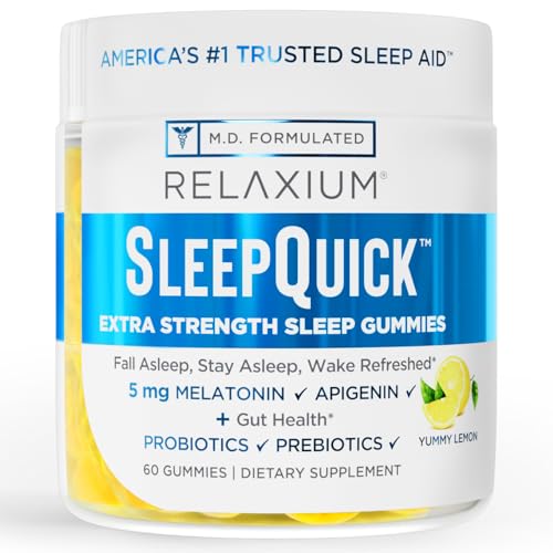 Relaxium SleepQuick Gummies Sleep Aid 5 mg Melatonin D-3 Lemon 60ct