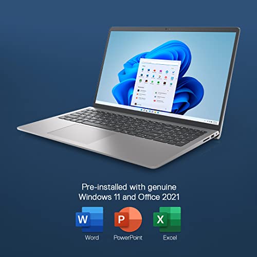 Image of DELL Inspiron Windows 3515 Laptop, AMD Ryzen3-3250U, Win11 + Office' 21, 8GB GDDR4, 512GB SSD, 15.6 inch (39.62Cms) FHD AG, Platinum Silver - D560795WIN9S, 1.8Kgs