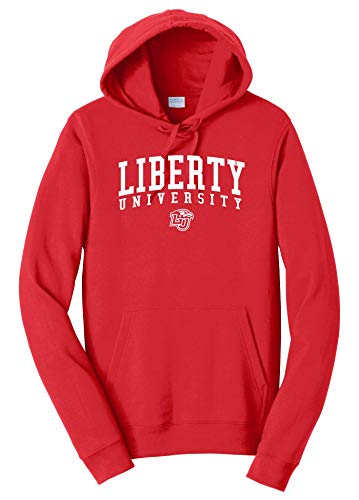J2 Sport Liberty University Flames NCAA Red Jumbo Arch Unisex Hooded Sweatshirt