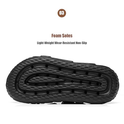 Men's Leather Platform Hiking Sandals With Hook And Loop Outdoor Arch Support Thick Cushion Comfort Anti-Slip Athletic Walking Sandals With Adjust Buckle Strap For Summer Beach Active Camping4