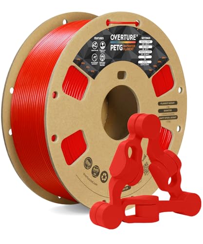 OVERTURE PETG Filament 1.75mm, 3D Printer Filament, 1kg Filament (2.2lbs), Dimensional Accuracy...