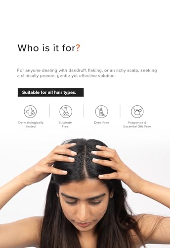 Image of Minimalist Anti-Dandruff Shampoo | Clarifying Shampoo with 2% Salicylic Acid, Climbazole & Piroctone Olamine | Remove Flakes, Soothes Itchy Scalp & Reduces Dandruff | Sulphate-Free | Fragrance-Free | Suitable for All Hair Types | For Women & Men | 100 ml