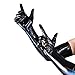 KLVEU Long Black Leather Gloves Shiny Long Black Gloves for Women Costume Cosplay Party(B-M)