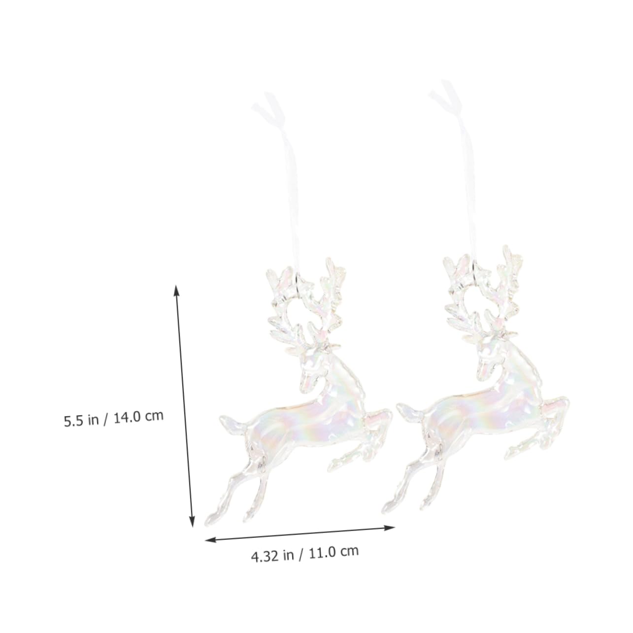 Gatuida 10piezas Adornos Colgantes De Navidad Decoraciones De Elk Transparentes para Árbol Puerta y Fiesta Escenas Festivas y Fotografía