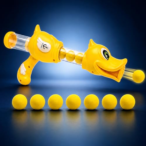 Image of Quack Blaster Gun | Air-Powered Soft Ball Shooting Toy with Indoor Outdoor Fun Game for Kids 3+ Years | Interactive Gift for Boys & Girls