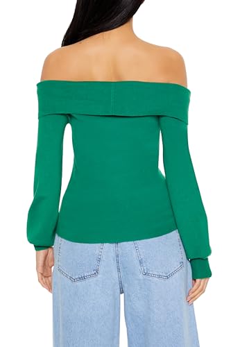 Image of Forever 21 Women's Fitted Off-The-Shoulder Sweater