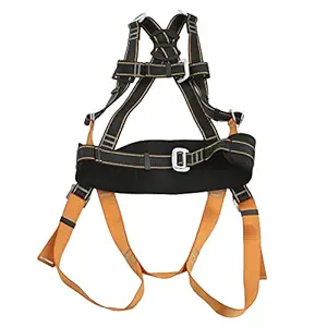 Rock Climbing Safety Belt, Thickened Pad Outdoor Mountaineering Safety Belt Wear Resistant for Construction