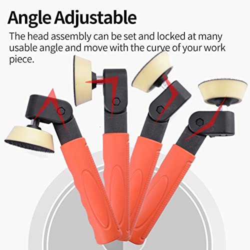 Woodworking Passive Rotary Sander - Sanding Tools Hand Held Bowl Sander with Rotatable Spindle Head 2 Inch 3 Inch Pads - Thumbnail 5