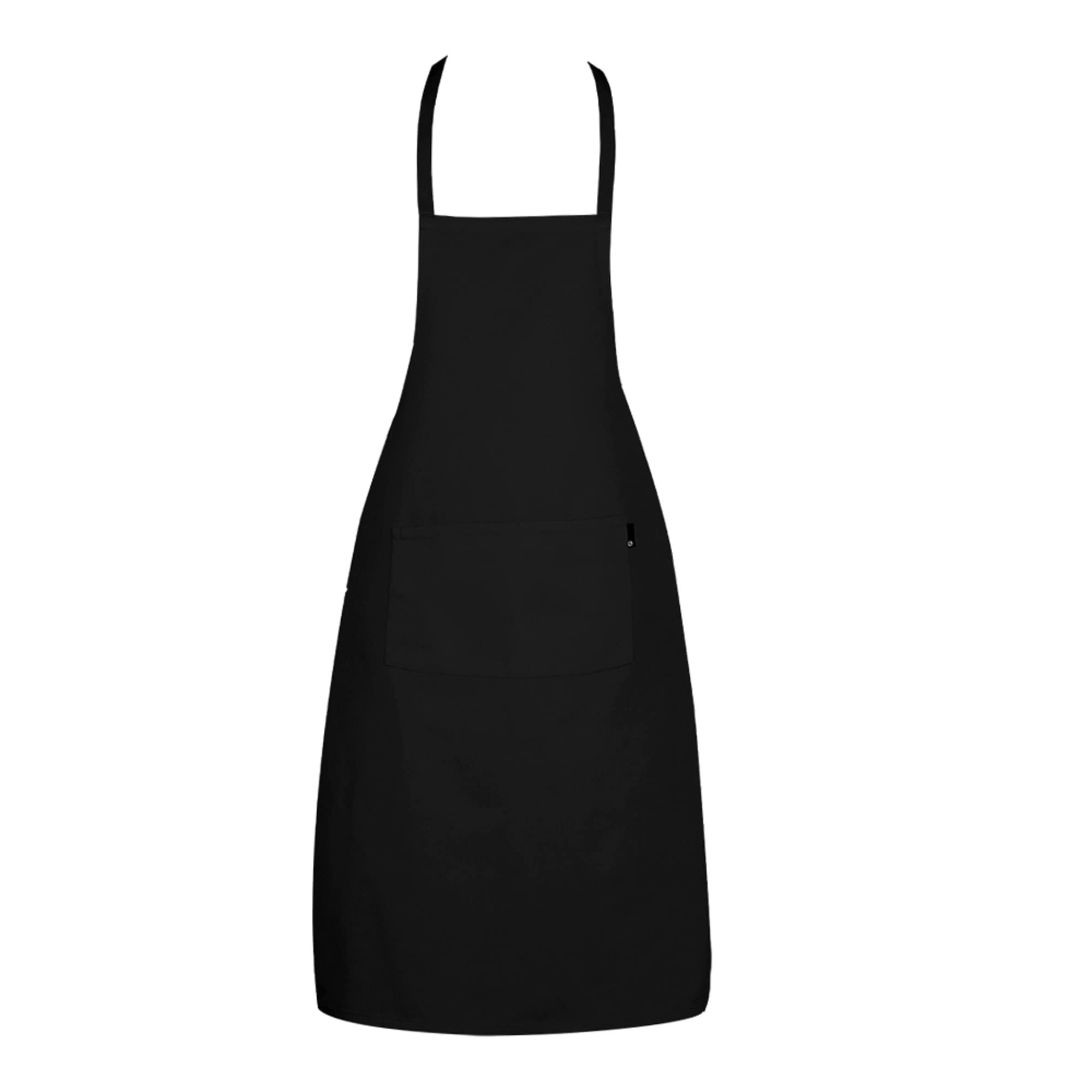 P-H Unisex Black Full Apron Adjustable 2 Front Pockets Chef Apron Kitchen Café, Pub And Restaurant Men And Women Apron (Black)