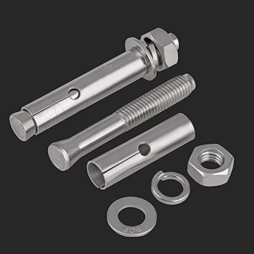 Pernos de expansión, tornillos para concreto, pernos de anclaje de pared, Perno de tornillo de expansión de acero inoxidable 316 Alambre de brochado extralargo extendido M6 M8 (5 piezas) (Longitud: