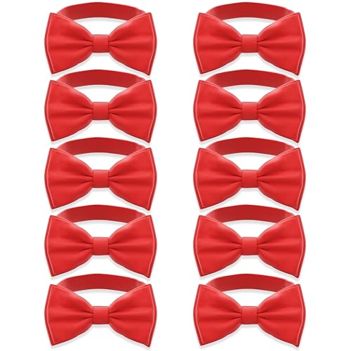 Image of Adam Young Men's Bow Ties Pre-Tied Style Formal Satin Classic Bowtie for Tuxedo Faux Silk