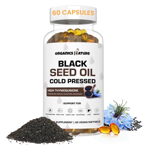 ORGANICS NATURE Black Seed Oil Cold Pressed 60 Softgel Capsules