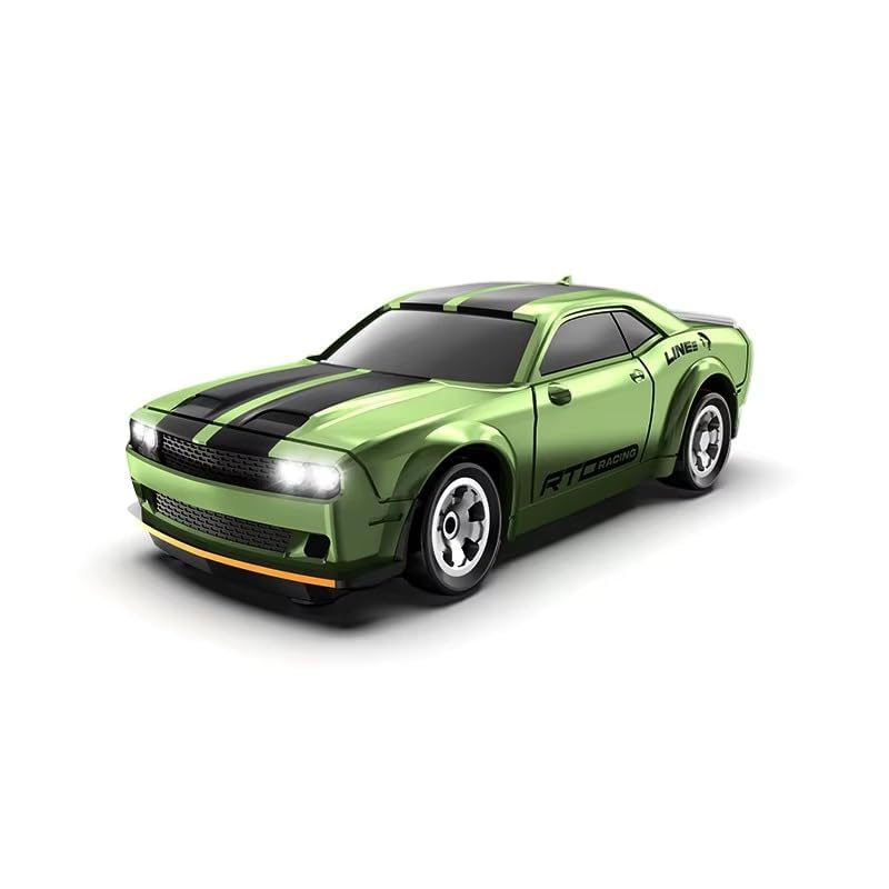 Image of 1:64 RC Drift Racing Car, 2.4GHz 4WD High Speed Remote Control Car with LED Lights & Rechargeable Battery for Kids