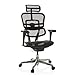 Produktbild hjh OFFICE Bürostuhl ergonomisch ERGOHUMAN Edition GEN2 Originales Design, Bürosessel mit Flexibler Lordosenstütze, Netz Schwarz