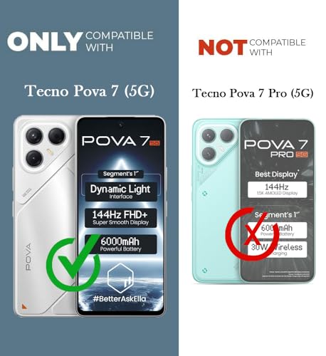 Image of Jkobi Back Cover Case for Tecno Pova 7 5G (Liquid Silicone | Side Grip | Camera Protection)