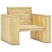 Produktbild vidaXL Kiefernholz Imprägniert Gartenstuhl mit Armlehnen Vintage-inspiriert Holzstuhl Gartensessel Stuhl Sessel Gartenmöbel 89x76x76cm