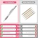 Nail Dotting Pen 5 in 1 2 PACK, Ballpoint Pen Design Nail Dotting Tool for Manicure Art Painting with 4 Size Marking and Pressing Head, For Nail Art Painting, Rhinestones DIY and Salon (2 PACK)