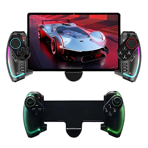Controle para Celular – Gamepad Android, Compatível com iOS, Play 3, PC e Notebooks – Com Bluetooth, Iluminação RGB, Gatilhos Hall, Função Turbo, Vibração