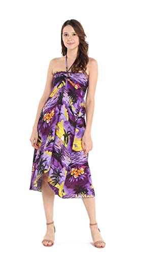 Image of Women's Hawaiian Luau Halter Dress in Signature Prints