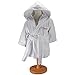 Produktbild Bademantel für Kinder, mit Kapuze, Weiß, personalisierbar, Größen: 2, 4, 6, 8, 10, 12 oder 14 Jahre, Stickerei, Baumwolle, weiß, 2 Jahre
