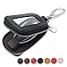 Universal Vehicle Car Key case Genuine Leather Car Smart Key Chain Keychain Holder Metal Hook and Keyring Zipper Bag for Remote Key Fob