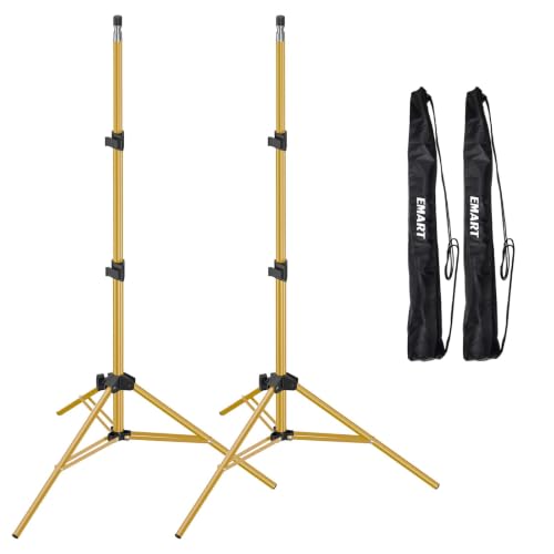 Image of EMART 7Ft Light Stand for Photography, Speedlight, Softbox 2 Pack-Gold