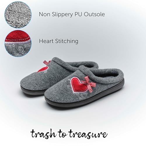 Eco-Friendly Women's Slippers: Recycled, Ultra Comfortable, Soft, Perfect for Indoors & Outdoors Slippers, 12062 GR4