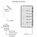 Wall35 Entryway Organizer – Farmhouse Rustic Decor – Wall Mounted Coat Rack - Metal Wire Basket with Key Hooks Black