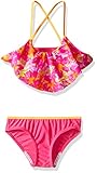 Speedo Girls Jungle Floral Ruffle Two Piece Bikini Set