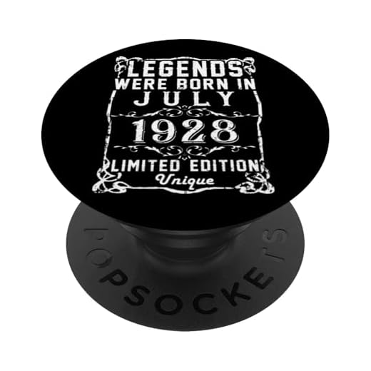 Cumpleaños Julio 1928 Edición Limitada Regalo Legend July PopSockets PopGrip Intercambiable