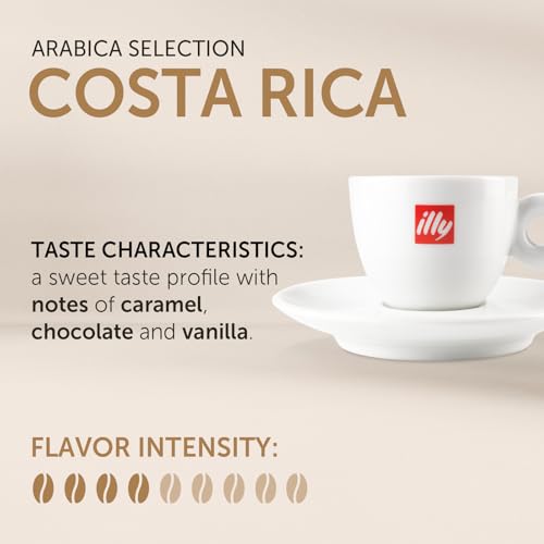 Image of illy Coffee, Arabica Selection Costa Rica Espresso Capsules, Single Origin, For Brewing with iperEspresso Capsule Machines, 18 Count