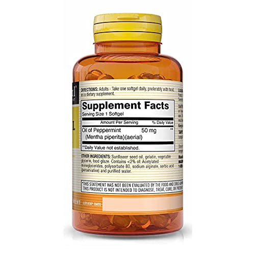 MASON NATURAL Peppermint Oil 50 mg Enteric Coated - Natural Gastrointestinal Comfort, Supports a Healthy Gut, Bowel Soothing Dietary Supplement, 90 Softgels. - Image 3