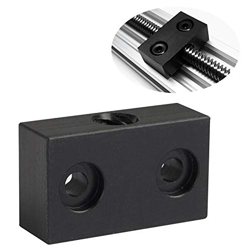 Lysee 3D Printer Parts & Accessories - 3D Printer Nut T for Type Anti-Backlash Nut Block T8 Screw 8mm Screw Lead - (Color: Black)
