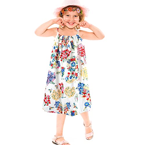 Baby Girls’ Dress, Cotton Girls Summer Dress, Floral Princess Sundress, Girls’ Casual Dress With Flower Hair Band #TOP5