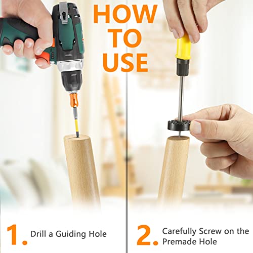 Image of Screw-On Rubber Feet for Furniture - 60PCS Floor Protector for Chair Leg - 0.7 inch Sturdy Feet for Cutting Board Non Slip - Black Furniture Pad for Hardwood Floor - Durable Furniture Rubber Bumper