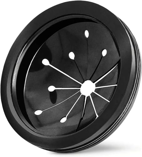 Black 3-Inch Garbage Disposal Splash Guard - Kitchen Sink Baffle Covers for Whirlaway, Waste King and GE Models - Rubber Drain Cover Disposal and Splash Protection, Garbage Disposals and Parts