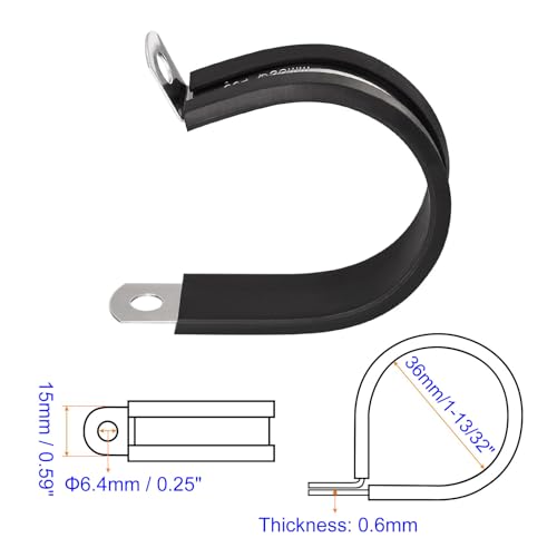 MACHSWON 6Pcs 1-13/32 Inch(36mm) Cable Clamp - Image 2