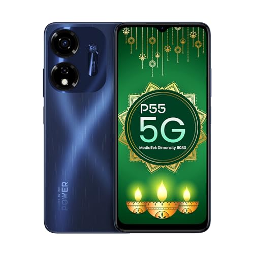 itel P55 5G | Dimensity 6080 | 12GB* RAM+128GB ROM with Memory Fusion| 50MP AI Dual Rear Camera| 5000mAh Battery | 2 Years Warranty | Galaxy Blue