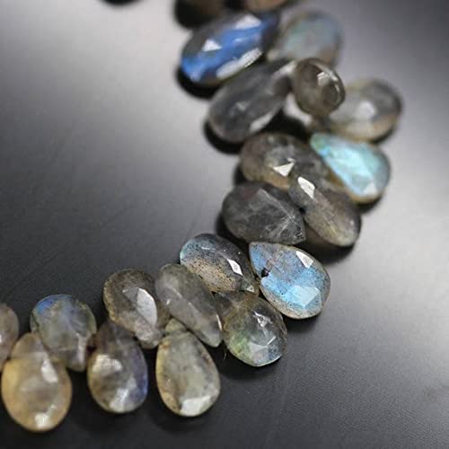 Labradorite bleue en perles poires de 8mm pour vos ateliers de création de bijoux artisanaux